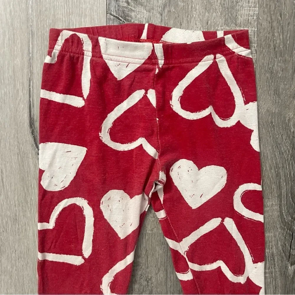 Carter’s Girl’s 2-Piece Red Valentine’s Day Hearts Snug Fit Cotton Pajamas Sz 5